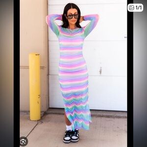 Dressed in LaLa Rainbow Sherbet Dress